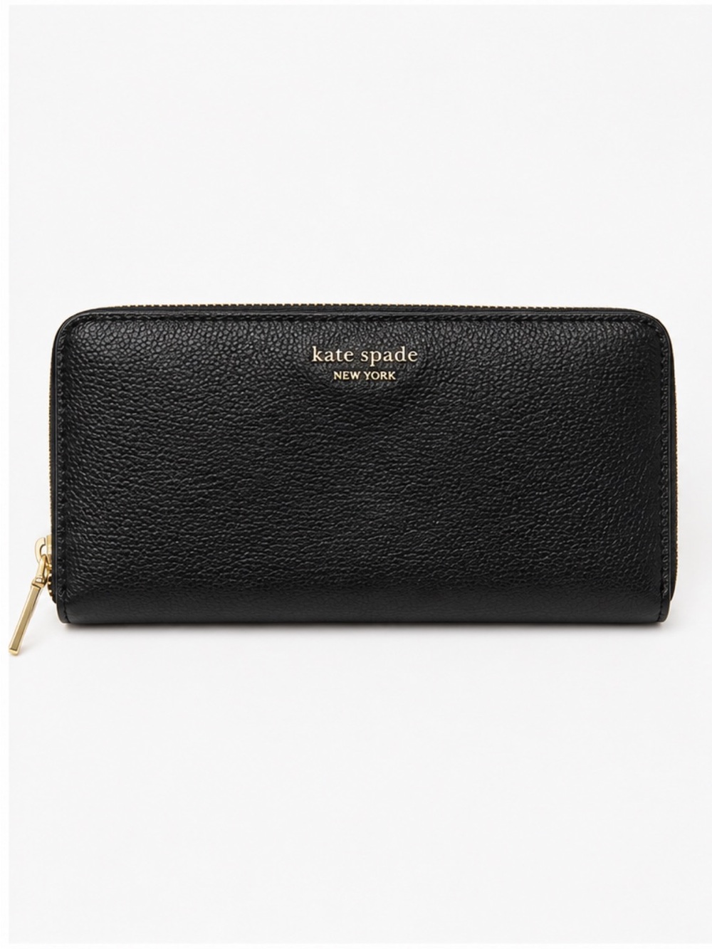 Kate Spade Black Zip-Around Wallet EUC